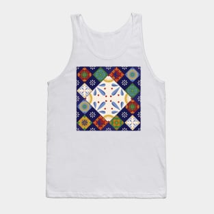 Mexican Talavera Tiles Pattern by Akbaly Tank Top